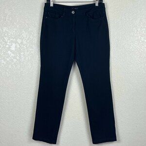 White House Black Market Jeans Womens 6R Slim Low Rise Dark Washed Denim Black